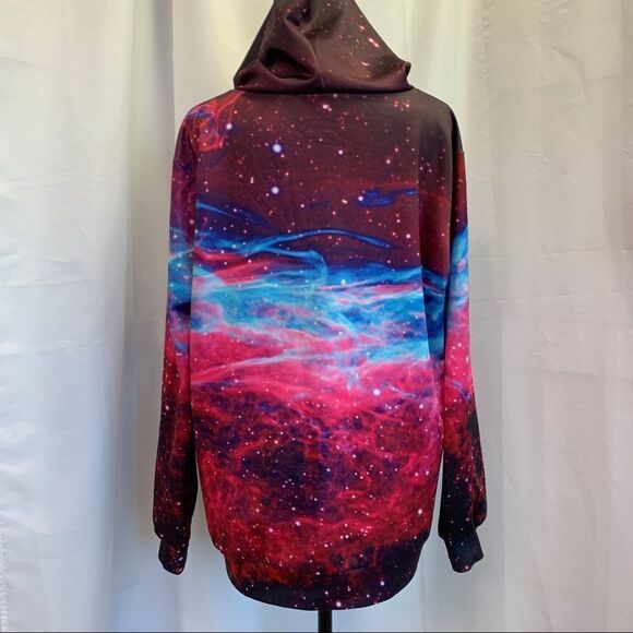 FUNNY cat eating taco and pizza slice pullover unisex hoodie size medium 💥 - Picture 3 of 10